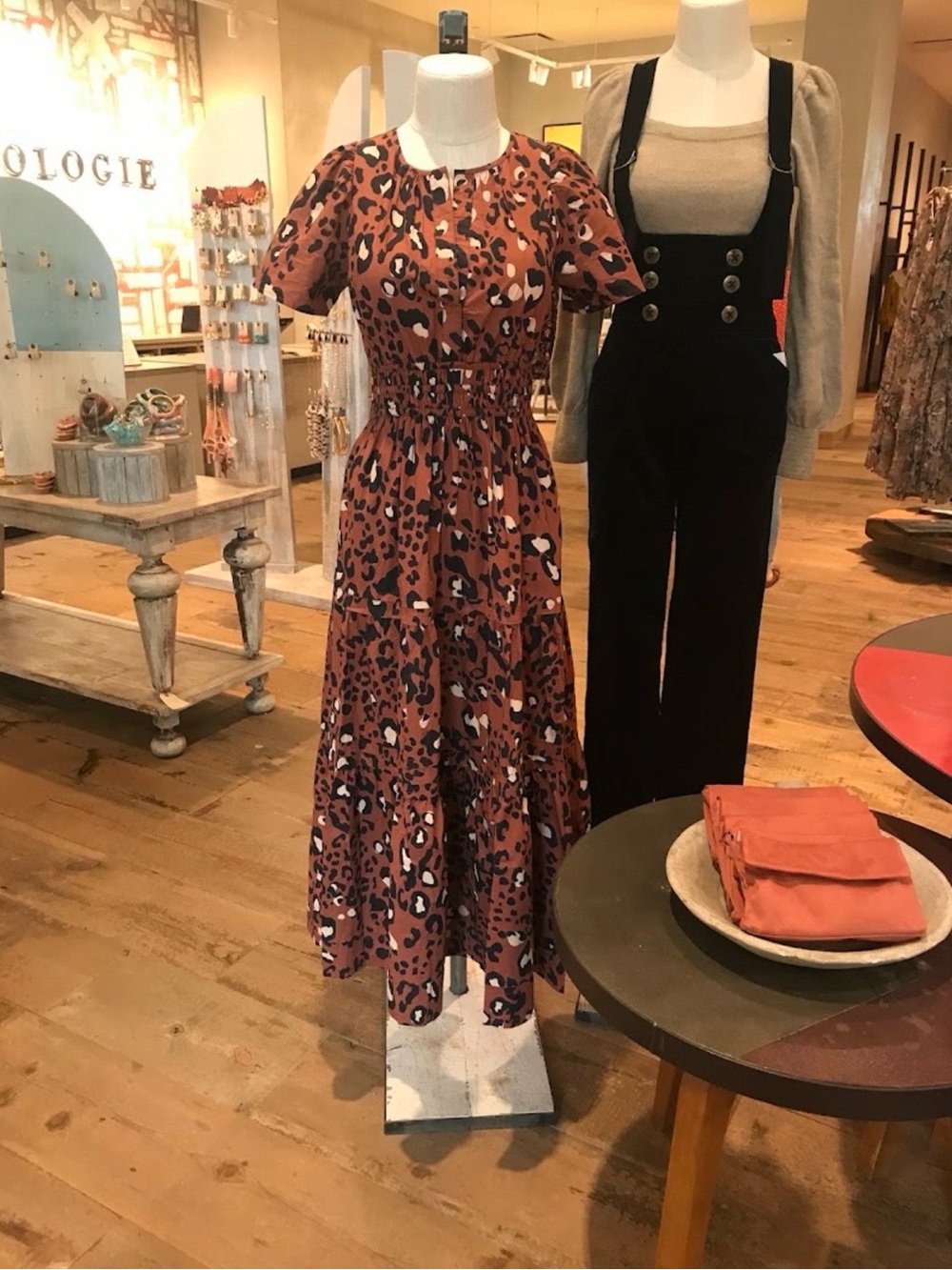 Maeve The Somerset maxi dress animal print  with Smocked Waist